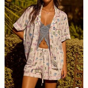 Anthro x Print Fresh Bridal Pajama Set